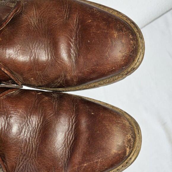 Frye Leather Brown Lace Up Oxford Chukka Ankle Boots Men's Size US 10.5 D - Picture 3 of 10